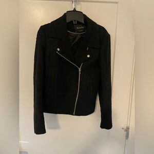 Massimo Dutti Black Women's Blazer size 8 tweed-like
